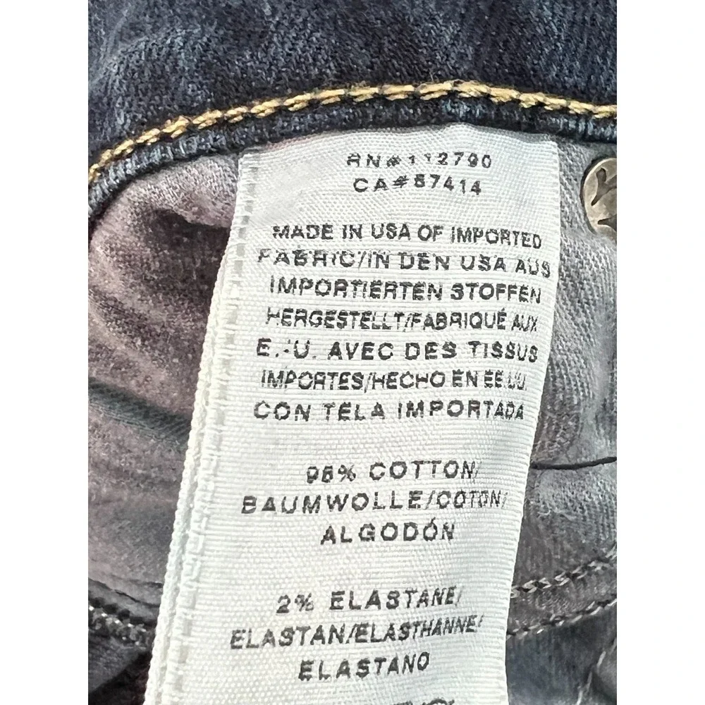 True Religion Jeans Mens 34 Blue Geno Relaxed Slim Horseshoe Made in USA